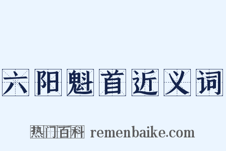 六阳魁首近义词是什么意思的图片